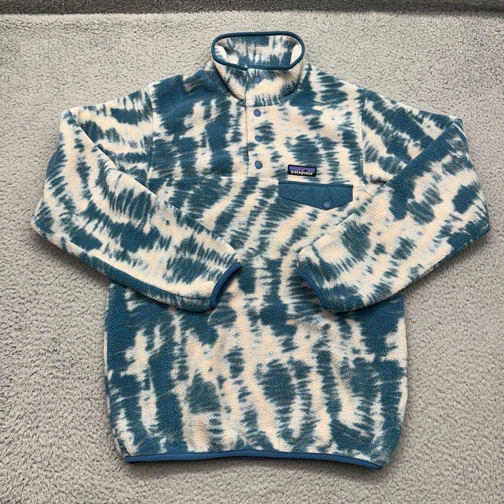 Patagonia Synchilla‎ 25455 Snap-T Aztec Fleece Size XS Blue Pattern Jumper MYMB